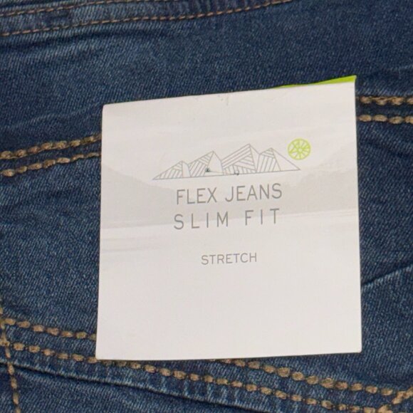 Eddie Bauer Jeans Mens 38x30 Slim Fit Flex Stretch Straight Leg Dark Wash NWT - Picture 6 of 16
